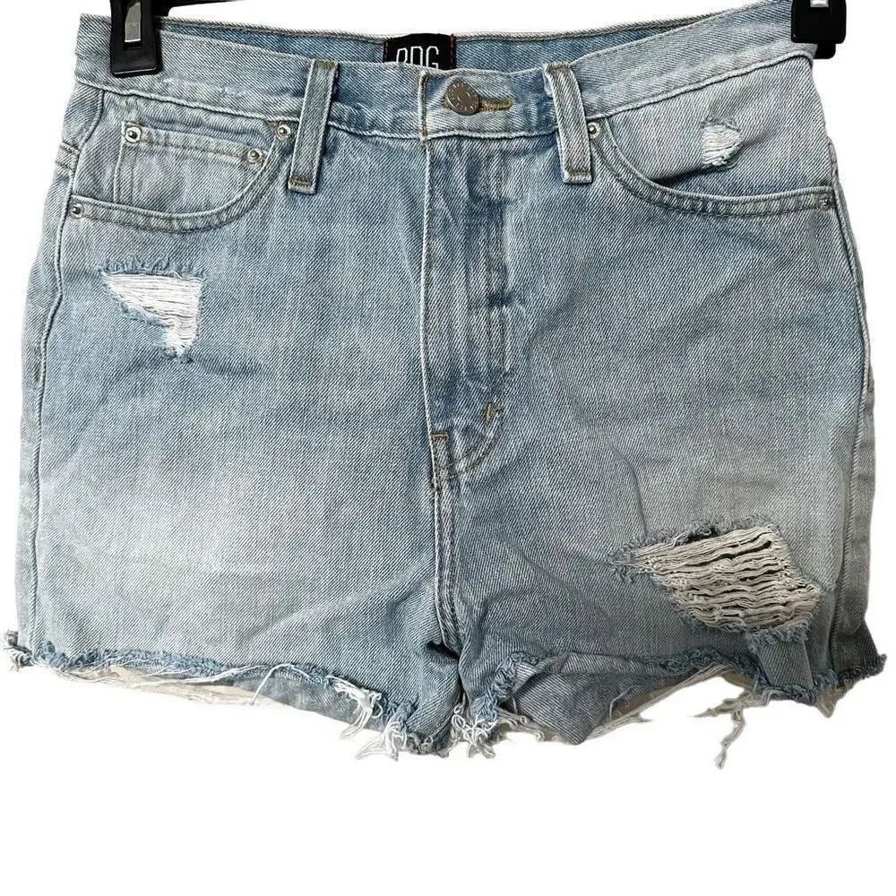 BDG Girlfriend High Rise distressed shorts